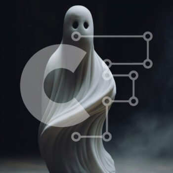 Intra Συλλεκτικό Ξύλινο Παζλ Plywood  4mm - Στολίδι με ειδώλιο λευκό φάντασμα Σε Ξύλινο Κουτί - Διαστάσεις Puzzle: 10x10 cm – 25 κομμάτια - Image 1