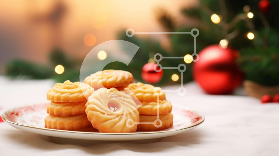 Intra Συλλεκτικό Ξύλινο Παζλ Plywood  4mm - Γιορτινά χριστουγεννιάτικα μπισκότα με στολισμένο δέντρο Σε Ξύλινο Κουτί - Διαστάσεις: 10x10 cm – 25 κομμάτια