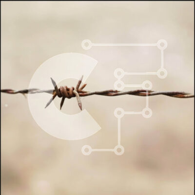 Intra Συλλεκτικό Ξύλινο Παζλ Plywood  4mm - Σκουριασμένο συρματόπλεγμα για προστασία ιδιοκτησίας Σε Ξύλινο Κουτί - Διαστάσεις: 10x10 cm – 25 κομμάτια - Image 1