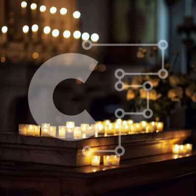 Intra Συλλεκτικό Ξύλινο Παζλ Plywood  4mm - Ξύλινο τραπέζι με αναμμένα κεριά, λουλούδια και αναθηματικά κεριά Σε Ξύλινο Κουτί - Διαστάσεις Puzzle: 10x10 cm – 25 κομμάτια - Image 1