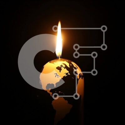 Intra Συλλεκτικό Ξύλινο Παζλ Plywood  4mm - Αναμμένο κερί σε σχήμα Γης για ευαισθητοποίηση για την υπερθέρμανση του πλανήτη Σε Ξύλινο Κουτί - Διαστάσεις: 10x10 cm – 25 κομμάτια - Image 1