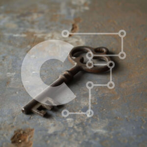 Intra Συλλεκτικό Ξύλινο Παζλ Plywood  4mm - Παλιομοδίτικο κλειδί σε τσιμεντένια επιφάνεια Σε Ξύλινο Κουτί - Διαστάσεις: 10x10 cm – 25 κομμάτια