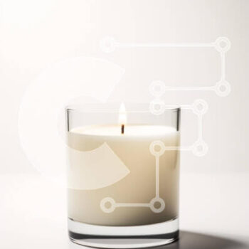 Intra Συλλεκτικό Ξύλινο Παζλ Plywood  4mm - Αναμμένο κερί σε άδειο ποτήρι Σε Ξύλινο Κουτί - Διαστάσεις: 10x10 cm – 25 κομμάτια - Image 1