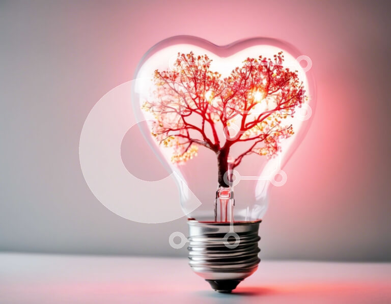 Intra Συλλεκτικό Ξύλινο Παζλ Plywood  4mm - Λάμπα σε σχήμα καρδιάς με δέντρο Σε Ξύλινο Κουτί - Διαστάσεις: 10x10 cm – 25 κομμάτια