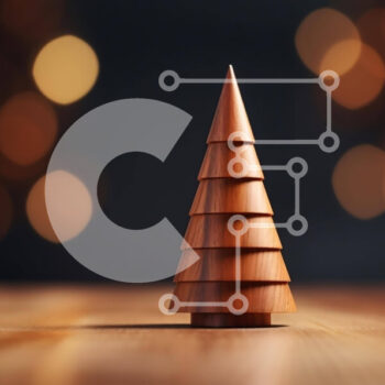 Intra Συλλεκτικό Ξύλινο Παζλ Plywood  4mm - Μικρό ξύλινο στολίδι δέντρου στο τραπέζι με θολά φώτα φόντου Σε Ξύλινο Κουτί - Διαστάσεις Puzzle: 10x10 cm – 25 κομμάτια - Image 1