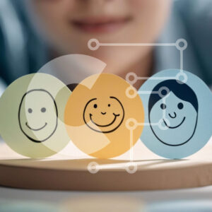 Intra Συλλεκτικό Ξύλινο Παζλ Plywood  4mm - Αντανάκλαση και σχέσεις - Πρόσωπο που κοιτάζει χαμογελαστά πρόσωπα Σε Ξύλινο Κουτί - Διαστάσεις Puzzle: 10x10 cm – 25 κομμάτια