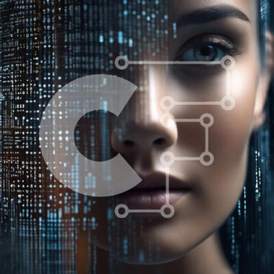 Intra Συλλεκτικό Ξύλινο Παζλ Plywood  4mm - Αφηρημένο ψηφιακό μοτίβο γυναικείου προσώπου Σε Ξύλινο Κουτί - Διαστάσεις Puzzle: 10x10 cm – 25 κομμάτια - Image 1