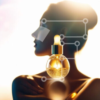 Intra Συλλεκτικό Ξύλινο Παζλ Plywood  4mm - Γυναίκα που κρατά ένα χρυσό μπουκάλι γεμάτο λάδι Σε Ξύλινο Κουτί - Διαστάσεις Puzzle: 10x10 cm – 25 κομμάτια - Image 1