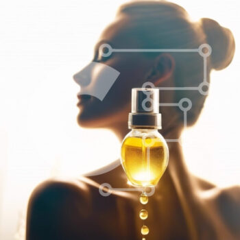 Intra Συλλεκτικό Ξύλινο Παζλ Plywood  4mm - Γυναίκα με μπουκάλι λαδιού για περιποίηση και ομορφιά Σε Ξύλινο Κουτί - Διαστάσεις Puzzle: 10x10 cm – 25 κομμάτια - Image 1