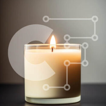 Intra Συλλεκτικό Ξύλινο Παζλ Plywood  4mm - Αναμμένο κερί σε γυάλινο δοχείο Σε Ξύλινο Κουτί - Διαστάσεις: 10x10 cm – 25 κομμάτια - Image 1