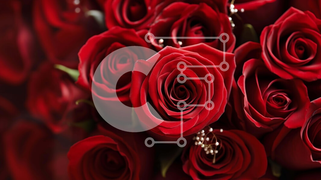 Intra Συλλεκτικό Ξύλινο Παζλ Plywood  4mm - Μπουκέτο με κόκκινα τριαντάφυλλα Σε Ξύλινο Κουτί - Διαστάσεις: 10x10 cm – 25 κομμάτια