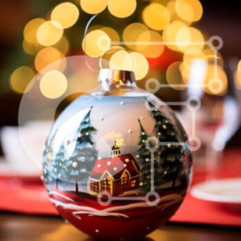 Intra Συλλεκτικό Ξύλινο Παζλ Plywood  4mm - Πολύχρωμο τραπέζι με πιάτα, κύπελλα και ασημικά Σε Ξύλινο Κουτί - Διαστάσεις Puzzle: 10x10 cm – 25 κομμάτια - Image 1