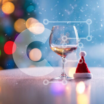 Intra Συλλεκτικό Ξύλινο Παζλ Plywood  4mm - Γιορτινά ποτήρια κρασιού με στολίδι από νιφάδα χιονιού Σε Ξύλινο Κουτί - Διαστάσεις Puzzle: 10x10 cm – 25 κομμάτια - Image 1