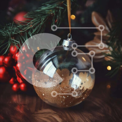 Intra Συλλεκτικό Ξύλινο Παζλ Plywood 4mm - Χριστουγεννιάτικη μπάλα στολίδι που κρέμεται από δέντρο Σε Ξύλινο Κουτί - Διαστάσεις: 10x10 cm – 25 κομμάτια - Image 1