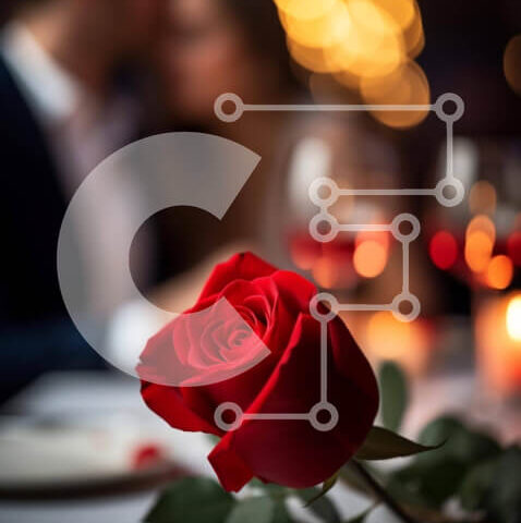 Intra Συλλεκτικό Ξύλινο Παζλ Plywood 4mm - Ρομαντικό δείπνο με κρασί και φως των κεριών Σε Ξύλινο Κουτί - Διαστάσεις Puzzle: 10x10 cm – 25 κομμάτια - Image 1