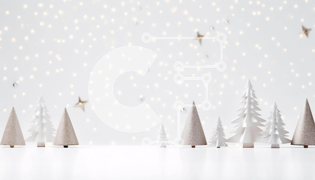 Intra Συλλεκτικό Ξύλινο Παζλ Plywood  4mm - Χιονισμένο χειμερινό τοπίο με χάρτινα δέντρα και νιφάδες χιονιού που πέφτουν Σε Ξύλινο Κουτί - Διαστάσεις: 10x10 cm – 25 κομμάτια