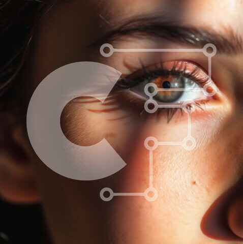 Intra Συλλεκτικό Ξύλινο Παζλ Plywood  4mm - Εκπληκτική εικόνα γυναικείου προσώπου με λαμπερά πράσινα μάτια Σε Ξύλινο Κουτί - Διαστάσεις Puzzle: 10x10 cm – 25 κομμάτια - Image 1