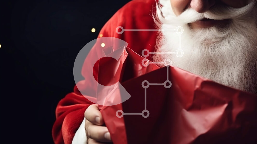 Intra Συλλεκτικό Ξύλινο Παζλ Plywood  4mm - Άγιος Βασίλης με τσάντα δώρου και φώτα Σε Ξύλινο Κουτί - Διαστάσεις: 10x10 cm – 25 κομμάτια