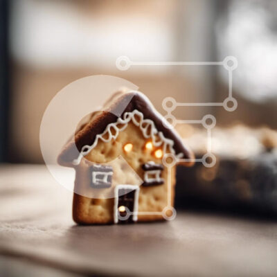 Intra Συλλεκτικό Ξύλινο Παζλ Plywood  4mm - Μινιατούρα Gingerbread House με εορταστικές διακοσμήσεις Σε Ξύλινο Κουτί - Διαστάσεις: 10x10 cm – 25 κομμάτια - Image 1