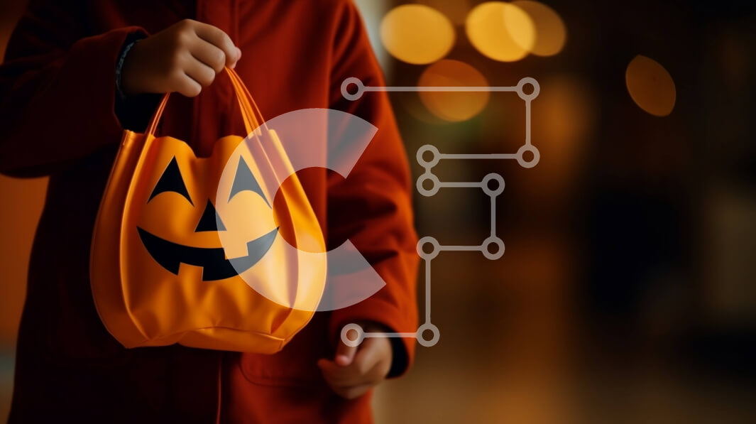 Intra Συλλεκτικό Ξύλινο Παζλ Plywood  4mm - Άτομο που κρατά μια τσάντα σε σχήμα κολοκύθας γεμάτη με καραμέλα Σε Ξύλινο Κουτί - Διαστάσεις: 10x10 cm – 25 κομμάτια