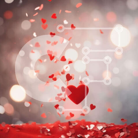 Intra Συλλεκτικό Ξύλινο Παζλ Plywood  4mm - Ρομαντική κόκκινη καρδιά με κομφετί που πέφτουν Σε Ξύλινο Κουτί - Διαστάσεις Puzzle: 10x10 cm – 25 κομμάτια - Image 1