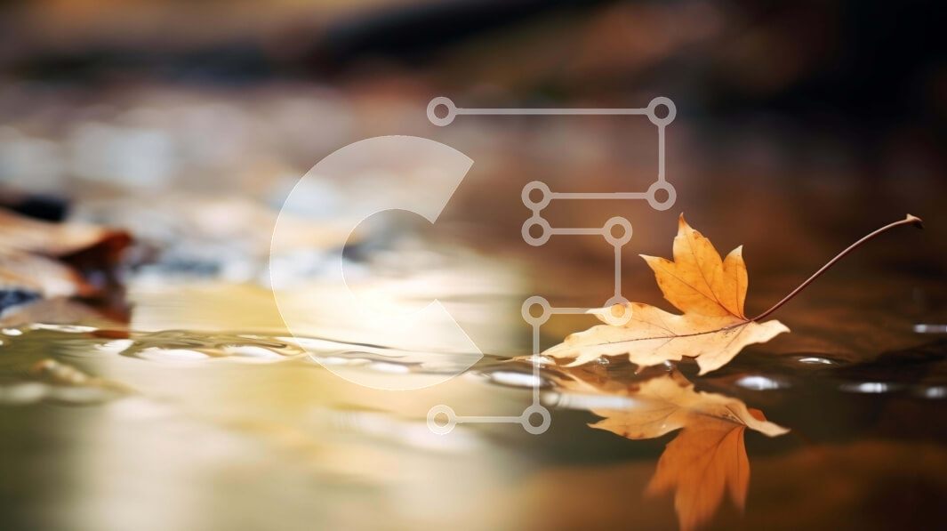 Intra Συλλεκτικό Ξύλινο Παζλ Plywood  4mm - Κίτρινο φύλλο που επιπλέει στο νερό - εποχή φθινοπώρου Σε Ξύλινο Κουτί - Διαστάσεις: 10x10 cm – 25 κομμάτια