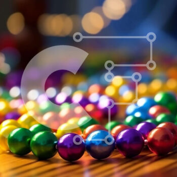 Intra Συλλεκτικό Ξύλινο Παζλ Plywood  4mm - Πολύχρωμες χάντρες σε ξύλινο τραπέζι Σε Ξύλινο Κουτί - Διαστάσεις Puzzle: 10x10 cm – 25 κομμάτια - Image 1