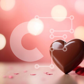 Intra Συλλεκτικό Ξύλινο Παζλ Plywood  4mm - Μπάρα σοκολάτας σε σχήμα καρδιάς σε κόκκινες κορδέλες και κομφετί Σε Ξύλινο Κουτί - Διαστάσεις Puzzle: 10x10 cm – 25 κομμάτια - Image 1