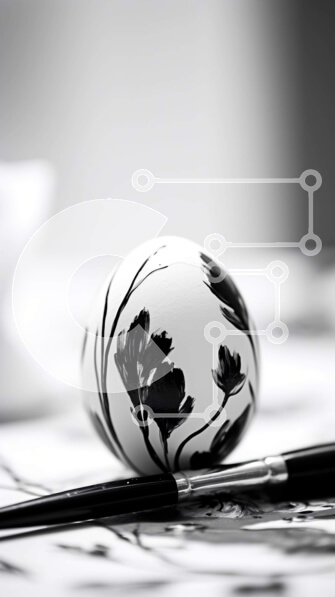 Intra Συλλεκτικό Ξύλινο Παζλ Plywood  4mm - Καλλιτεχνικό Βαμμένο Αυγό Σε Ξύλινο Κουτί - Διαστάσεις Puzzle: 10x10 cm – 25 κομμάτια