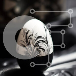 Intra Συλλεκτικό Ξύλινο Παζλ Plywood  4mm - Αυγό με ασπρόμαυρο σχέδιο και ψαλίδι Σε Ξύλινο Κουτί - Διαστάσεις: 10x10 cm – 25 κομμάτια