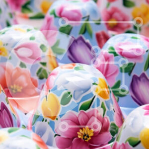 Intra Συλλεκτικό Ξύλινο Παζλ Plywood  4mm - Πολύχρωμα στοιβαγμένα μπολ με λουλούδια Σε Ξύλινο Κουτί - Διαστάσεις: 10x10 cm – 25 κομμάτια