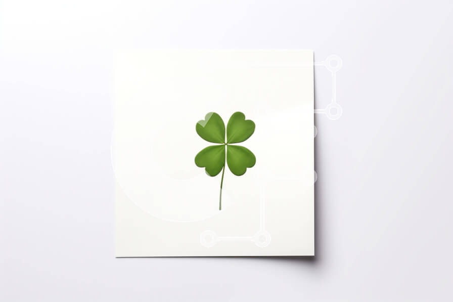 Intra Συλλεκτικό Ξύλινο Παζλ Plywood  4mm - Τυχερό σχέδιο τετράφυλλου τριφυλλιού για την ημέρα του Αγίου Πατρικίου Σε Ξύλινο Κουτί - Διαστάσεις: 10x10 cm – 25 κομμάτια