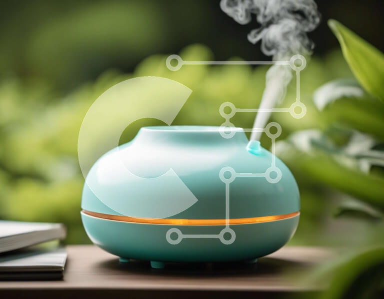 Intra Συλλεκτικό Ξύλινο Παζλ Plywood  4mm - Υγραντήρας γαλαζοπράσινου με εκπομπή ατμού Σε Ξύλινο Κουτί - Διαστάσεις Puzzle: 10x10 cm – 25 κομμάτια