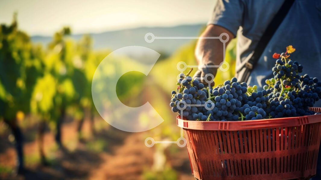 Intra Συλλεκτικό Ξύλινο Παζλ Plywood  4mm - Άνθρωπος που συγκομίζει σταφύλια στο γεωργικό χωράφι Σε Ξύλινο Κουτί - Διαστάσεις: 10x10 cm – 25 κομμάτια