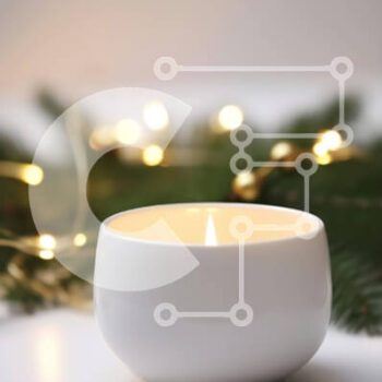 Intra Συλλεκτικό Ξύλινο Παζλ Plywood  4mm - Αναμμένο κερί σε διακοσμημένο κλαδί δέντρου Σε Ξύλινο Κουτί - Διαστάσεις: 10x10 cm – 25 κομμάτια - Image 1