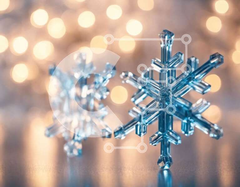 Intra Συλλεκτικό Ξύλινο Παζλ Plywood  4mm - Γυάλινα διακοσμητικά χιονονιφάδας για την εορταστική περίοδο Σε Ξύλινο Κουτί - Διαστάσεις Puzzle: 10x10 cm – 25 κομμάτια