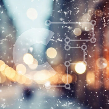 Intra Συλλεκτικό Ξύλινο Παζλ Plywood  4mm - Χειμερινή σκηνή του δρόμου με το χιόνι που πέφτει Σε Ξύλινο Κουτί - Διαστάσεις Puzzle: 10x10 cm – 25 κομμάτια - Image 1