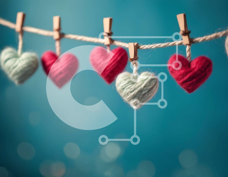 Intra Συλλεκτικό Ξύλινο Παζλ Plywood  4mm - Πολύχρωμα διακοσμητικά καρδιάς για την ημέρα του Αγίου Βαλεντίνου Σε Ξύλινο Κουτί - Διαστάσεις Puzzle: 10x10 cm – 25 κομμάτια