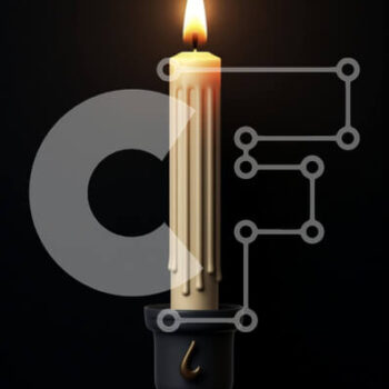 Intra Συλλεκτικό Ξύλινο Παζλ Plywood  4mm - Μονό αναμμένο κερί στο σκοτάδι Σε Ξύλινο Κουτί - Διαστάσεις Puzzle: 10x10 cm – 25 κομμάτια - Image 1