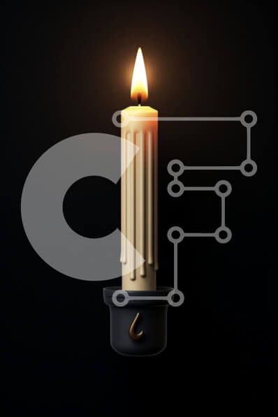 Intra Συλλεκτικό Ξύλινο Παζλ Plywood  4mm - Μονό αναμμένο κερί στο σκοτάδι Σε Ξύλινο Κουτί - Διαστάσεις Puzzle: 10x10 cm – 25 κομμάτια