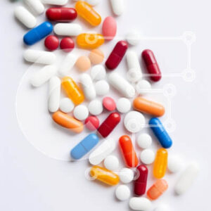 Intra Συλλεκτικό Ξύλινο Παζλ Plywood  4mm - Πολύχρωμα χάπια και κάψουλες σε λευκή επιφάνεια Σε Ξύλινο Κουτί - Διαστάσεις Puzzle: 10x10 cm – 25 κομμάτια