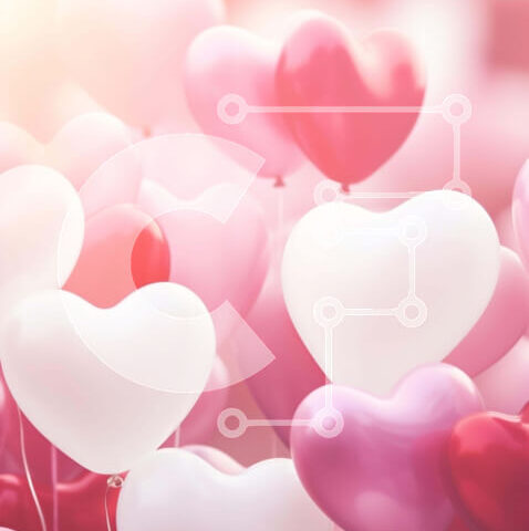 Intra Συλλεκτικό Ξύλινο Παζλ Plywood 4mm - Μπαλόνια καρδιών που επιπλέουν στον ουρανό Σε Ξύλινο Κουτί - Διαστάσεις Puzzle: 10x10 cm – 25 κομμάτια - Image 1