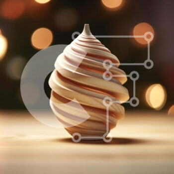 Intra Συλλεκτικό Ξύλινο Παζλ Plywood  4mm - Ξύλινο αντικείμενο σε σχήμα κώνου στο τραπέζι Σε Ξύλινο Κουτί - Διαστάσεις Puzzle: 10x10 cm – 25 κομμάτια - Image 1