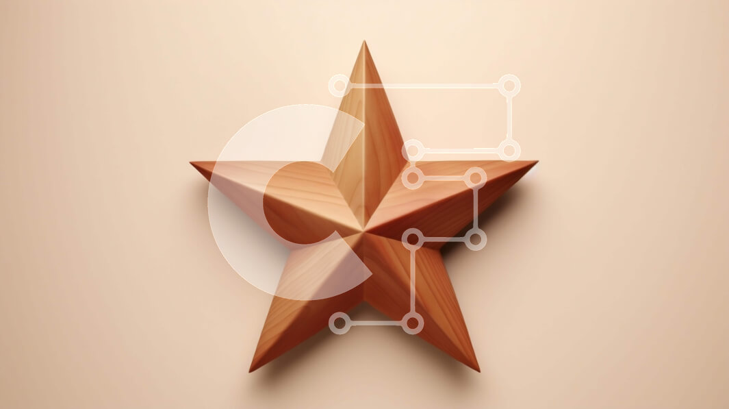 Intra Συλλεκτικό Ξύλινο Παζλ Plywood  4mm - Ξύλινο αντικείμενο σε σχήμα αστεριού σε υπόλευκο φόντο Σε Ξύλινο Κουτί - Διαστάσεις: 10x10 cm – 25 κομμάτια