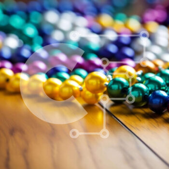 Intra Συλλεκτικό Ξύλινο Παζλ Plywood  4mm - Πολύχρωμες χάντρες σε ξύλινο πάτωμα Σε Ξύλινο Κουτί - Διαστάσεις Puzzle: 10x10 cm – 25 κομμάτια - Image 1