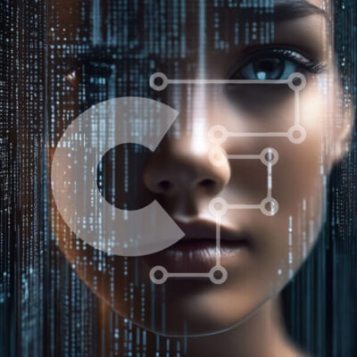 Intra Συλλεκτικό Ξύλινο Παζλ Plywood  4mm - Binary Code Woman - Αναπαράσταση Τεχνητής Νοημοσύνης Σε Ξύλινο Κουτί - Διαστάσεις Puzzle: 10x10 cm – 25 κομμάτια - Image 1