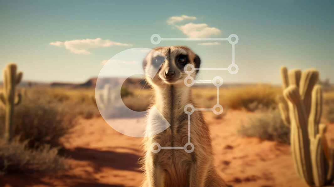 Intra Συλλεκτικό Ξύλινο Παζλ Plywood  4mm - Περίεργη Meerkat στην έρημο Σε Ξύλινο Κουτί - Διαστάσεις: 10x10 cm – 25 κομμάτια