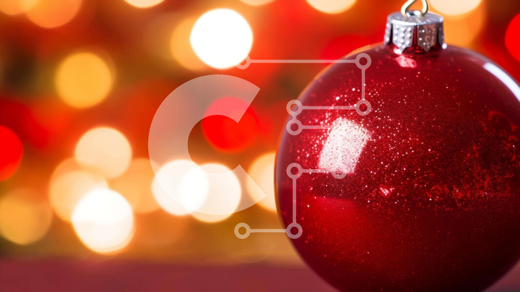 Intra Συλλεκτικό Ξύλινο Παζλ Plywood  4mm - Κόκκινη γυάλινη μπάλα με πολύχρωμα φώτα Σε Ξύλινο Κουτί - Διαστάσεις Puzzle: 10x10 cm – 25 κομμάτια