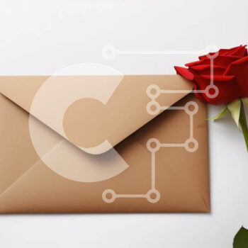 Intra Συλλεκτικό Ξύλινο Παζλ Plywood  4mm - Φάκελος του Αγίου Βαλεντίνου με κόκκινο τριαντάφυλλο Σε Ξύλινο Κουτί - Διαστάσεις Puzzle: 10x10 cm – 25 κομμάτια - Image 1