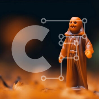 Intra Συλλεκτικό Ξύλινο Παζλ Plywood  4mm - Πορτοκαλί φιγούρα παιχνιδιού με κολοκύθα και φύλλα Σε Ξύλινο Κουτί - Διαστάσεις Puzzle: 10x10 cm – 25 κομμάτια - Image 1